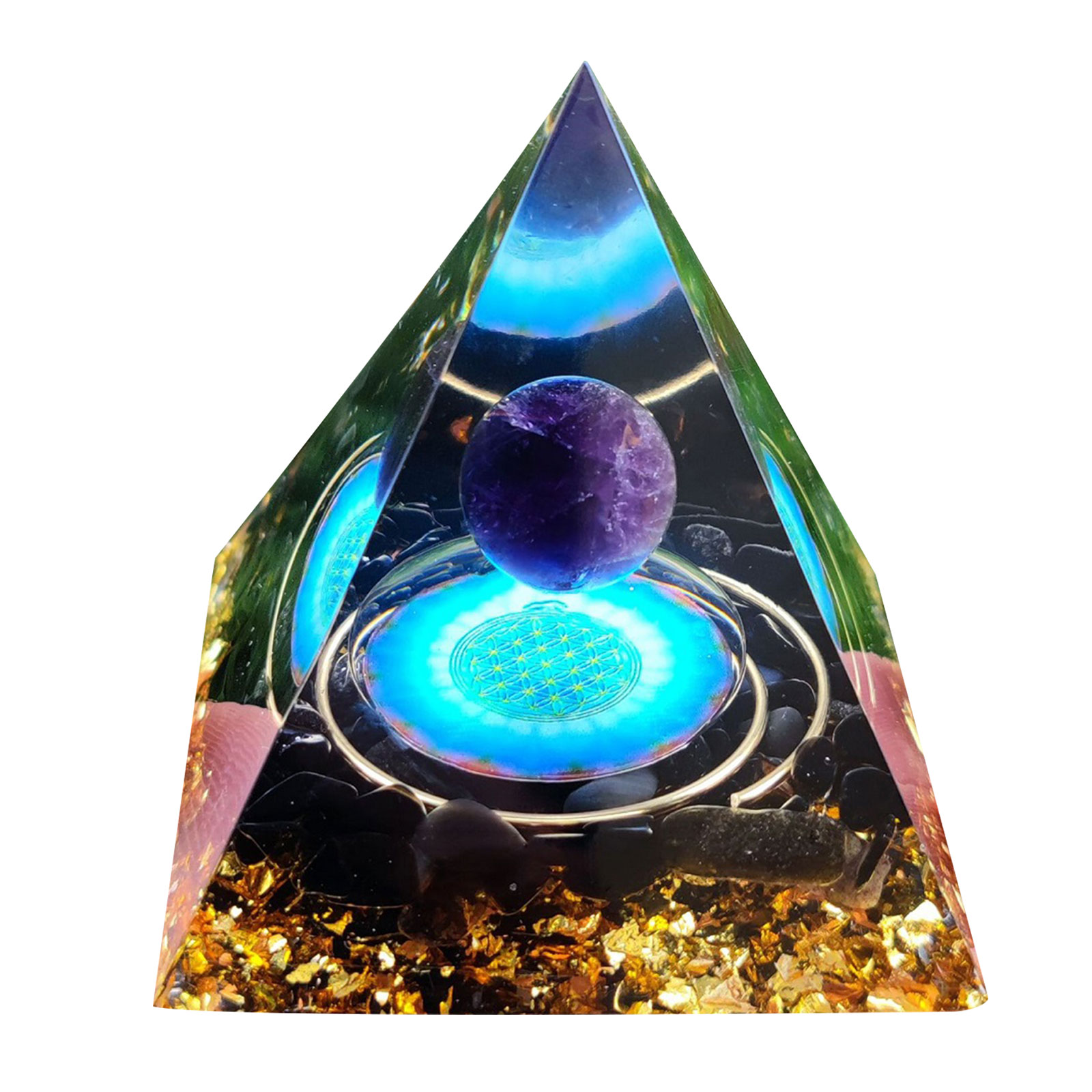 

6cm Natural Orgonite Pyramid Chakra, 501 Original