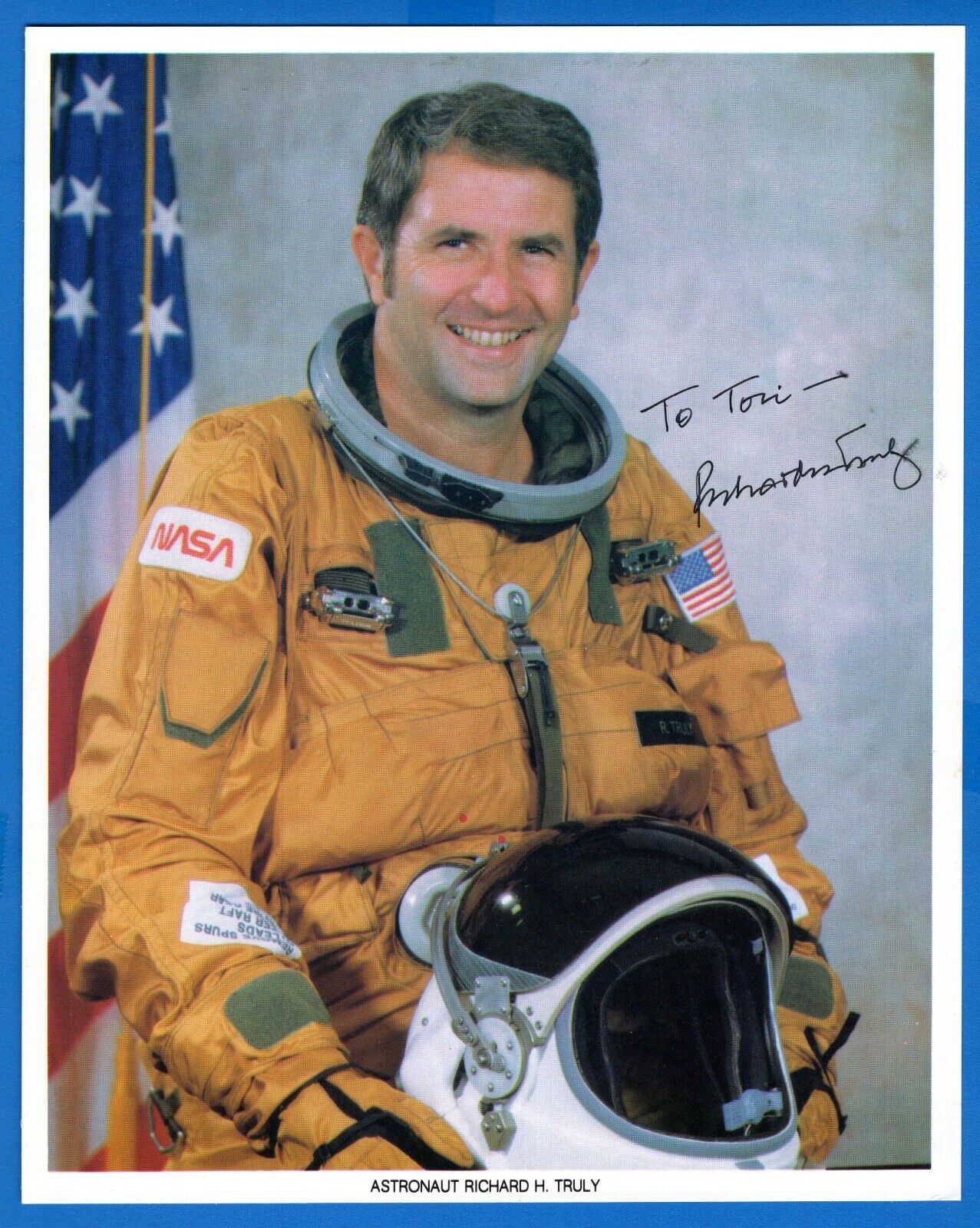 Richard Truly NASA Astronaut Hand Signed Autograph 8x10 Photo Poster painting