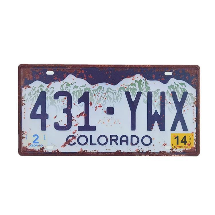 Colorado 431YWX - Car Plate License Tin Signs/Wooden Signs - 5.9x11.8in