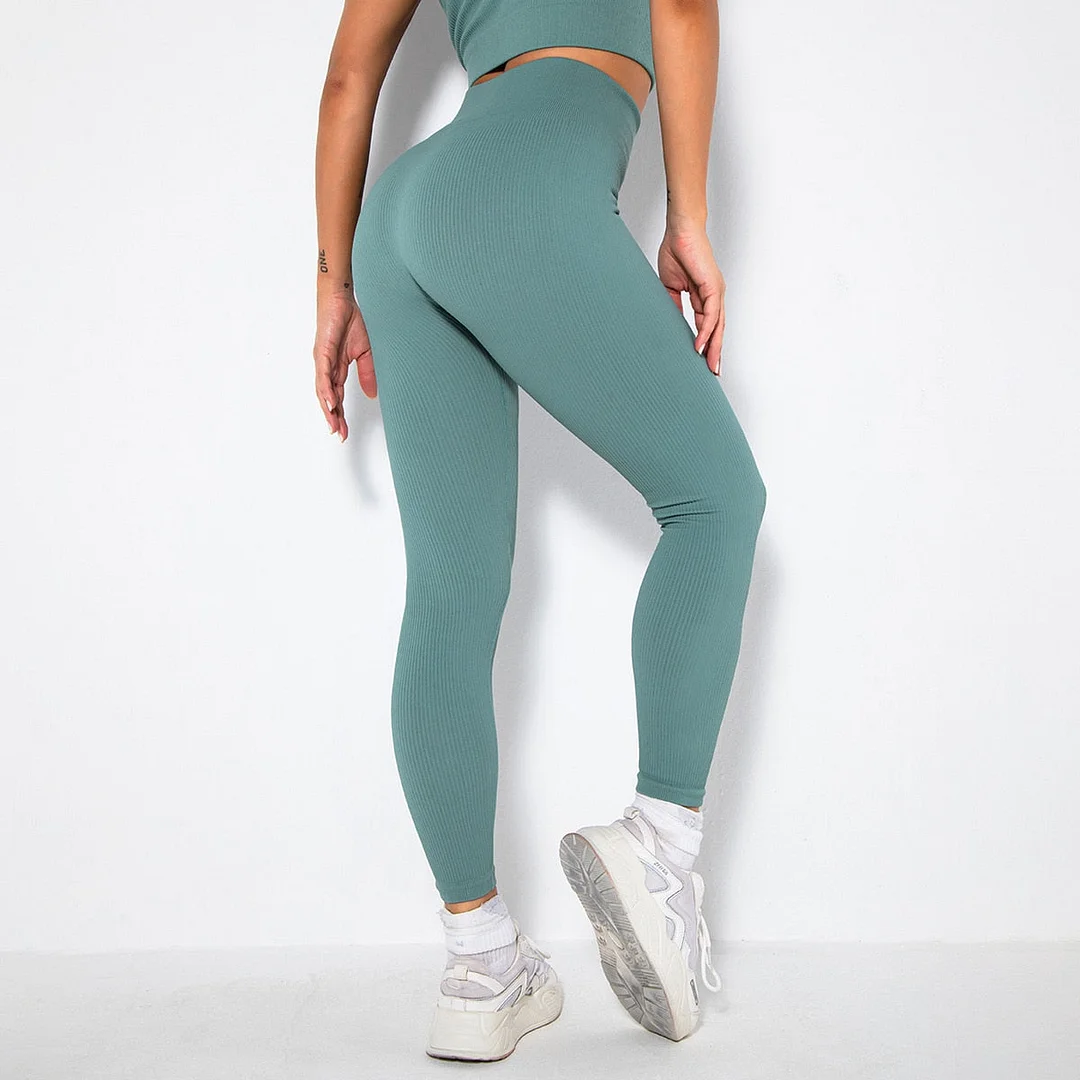 LAISIYI High Waist Leggings Workout Bottom Vital Seamless Fitness Legging Scrunch Push Up Women Gym Sport Leggings Short