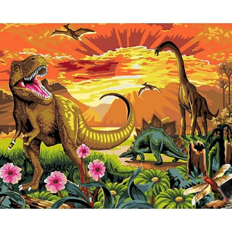 Animal Dinosaur Paint By Numbers Kits UK For Adult PH9295