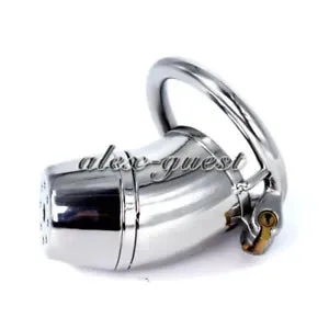 pornhint Pornhint Stainless Steel Metal Male Chastity Cage Device Restraint Longth Cage Lock