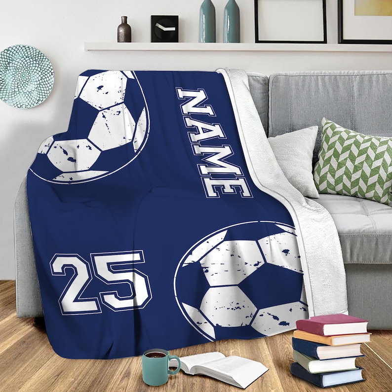 Personalized Soccer Blanket|08