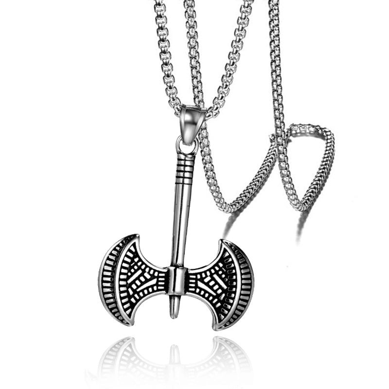 Retro Skull Titanium Steel Stoving Varnish Halloween Unisex Pendant Necklace