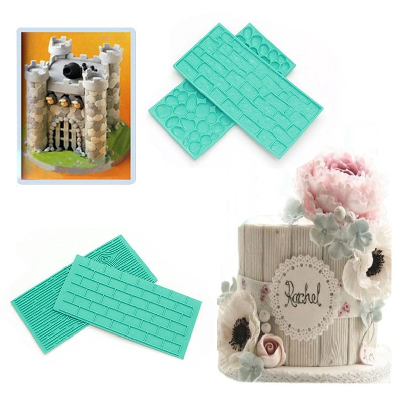 2 Pieces Supply Of Sugar Cake Printing Mold Set Bark Stone Flower 2PCs Manufacturers Mixed Batch Printing Plate