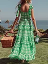 Plaid Print Bandage Maxi Dress