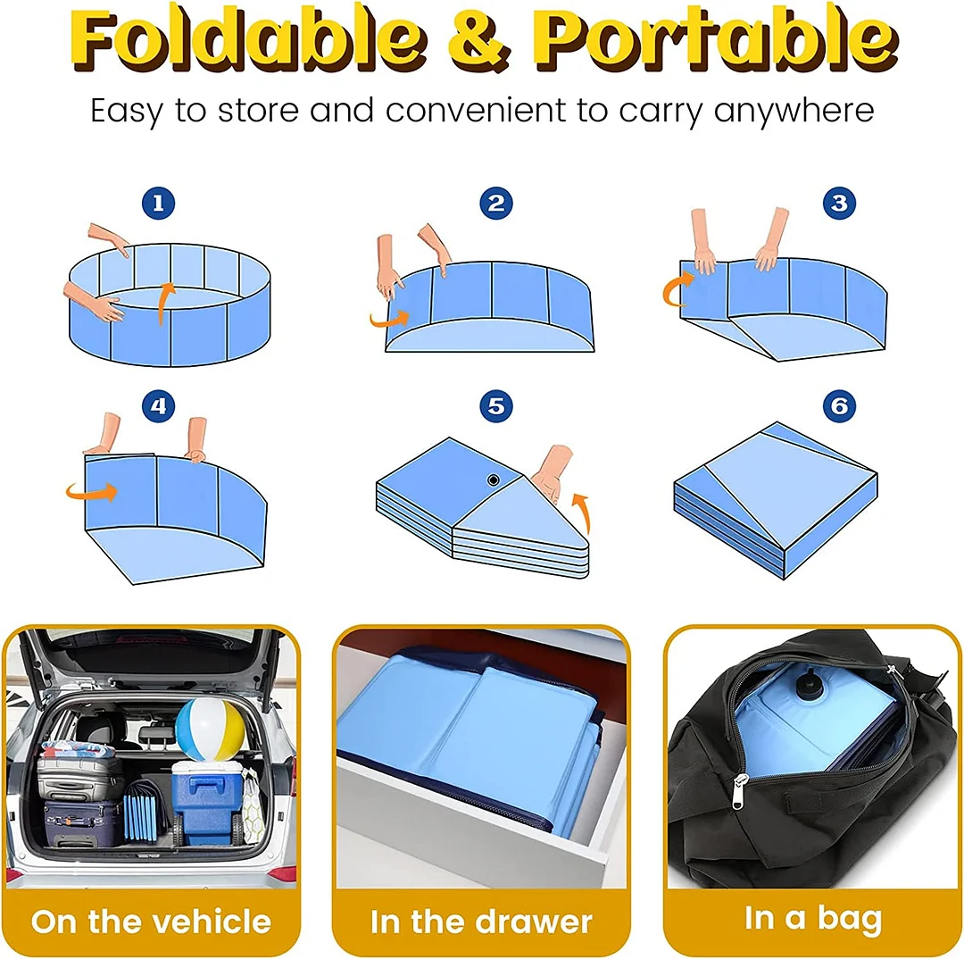 Dog Pool for Kids and Pets 32"-80"