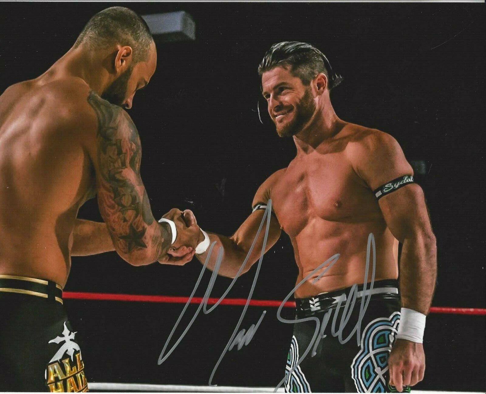 Matt Sydal autographed 8x10  Ship AEW Evan Bourne #3