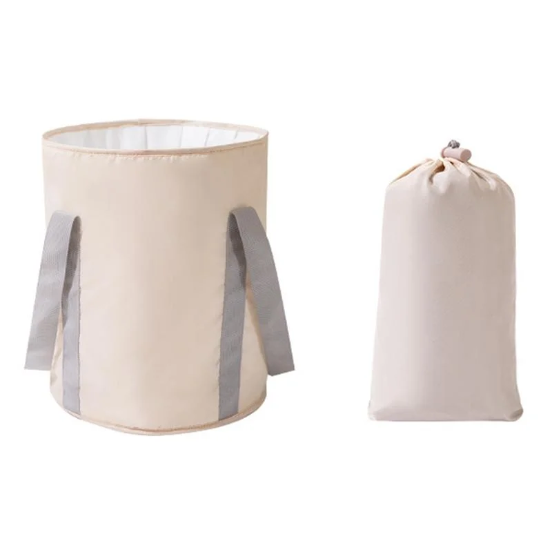 Travel Portable Folding Multifunctional Outdoor Basin Bag, Color: Beige 