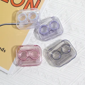 Portable transparent mini simple lens case 