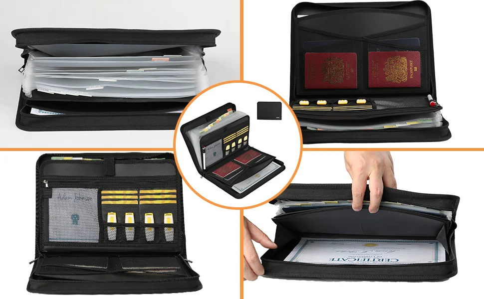 thumbnail image 2 of Accordion File Organizer, 12 Pocket Expanding File Folder With Multi 2 of 12