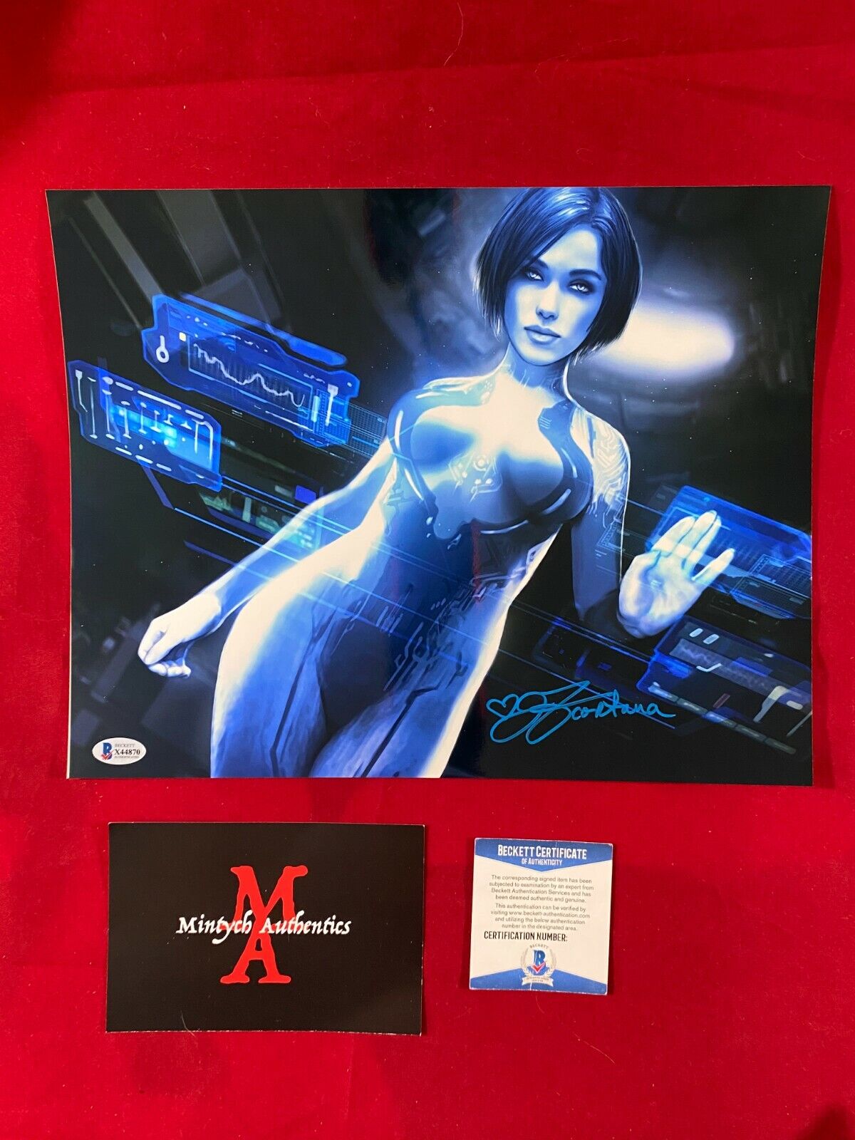 JEN TAYLOR AUTOGRAPHED SIGNED 11x14 Photo Poster painting! HALO! CORTANA! BECKETT COA!