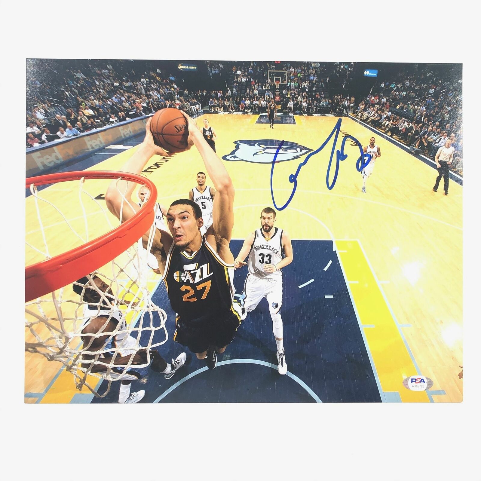 Rudy Gobert signed 11x14 Photo Poster painting PSA/DNA Utah Jazz Autographed