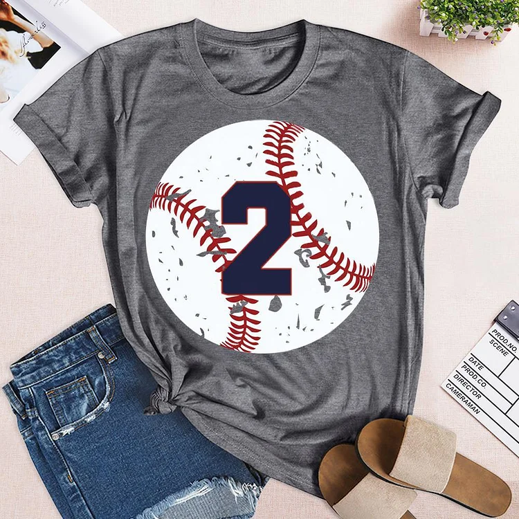 AL™ baseball number 2 T-shirt Tee --Annaletters