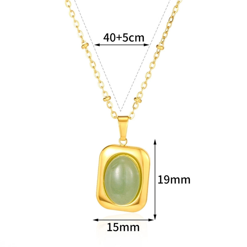 Bohemian Round 304 Stainless Steel Plating Pendant Necklace
