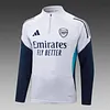 Joyfball 2025/2026 Arsenal Half-Pull Training Suit Light gray Football Shirt 1:1 Thai Quality
