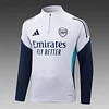 2025/2026 Arsenal Half-Pull Training Suit Light Gray Football Shirt 1:1 Thai Quality Set