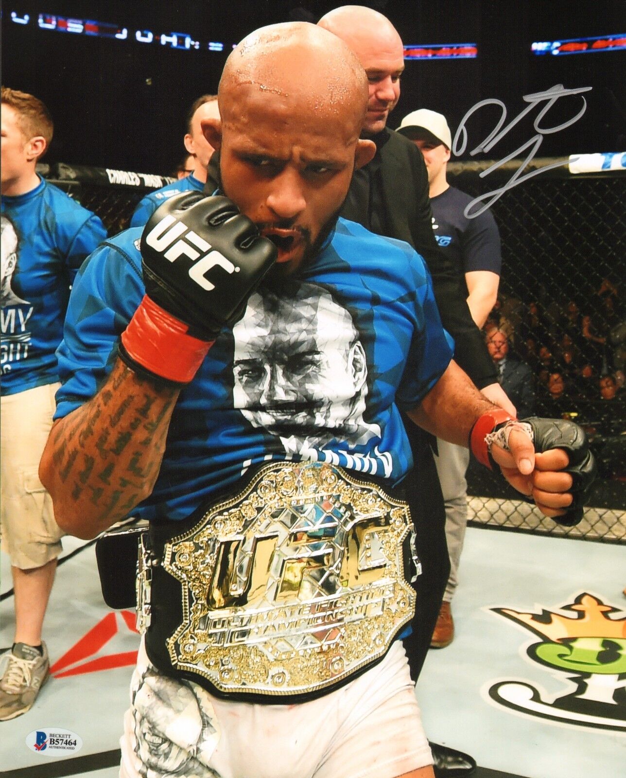 Demetrious Johnson Signed 11x14 Photo Poster painting BAS COA UFC Belt Picture Autograph 197 130