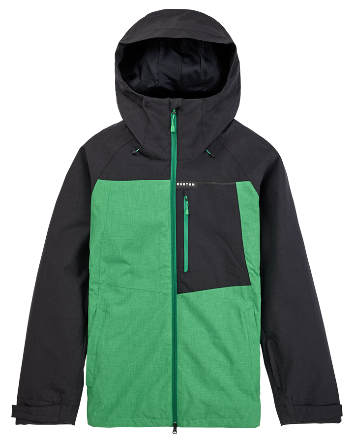 Burton Mens Lodgepole 2L Jacket - True Black/Clover Green - 2023