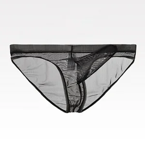 Ultra-Thin Sexy Transparent Mesh Elephant Nose Briefs