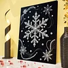 DIY Pearl Painting Snowflake for Home Wall Decor with Frame(40*30cm)