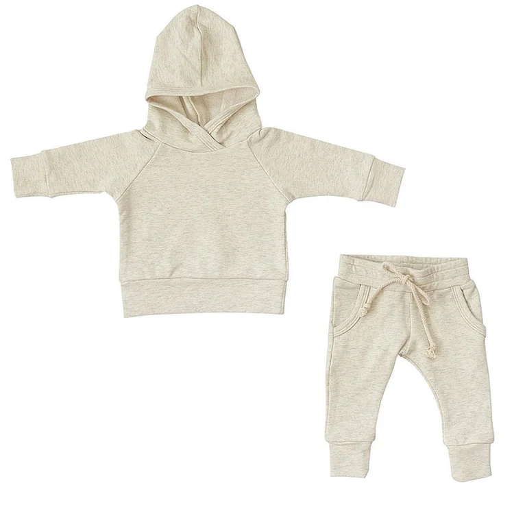 Toddler Boy Solid Color and Letter Print Long Sleeve Simple T-shirt and Drawstring Pants Set