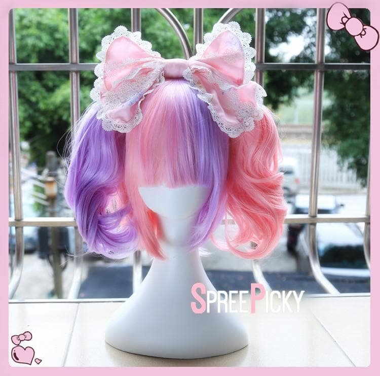 Purple & Pink Lolita Curl Tailed Wig SP1711327