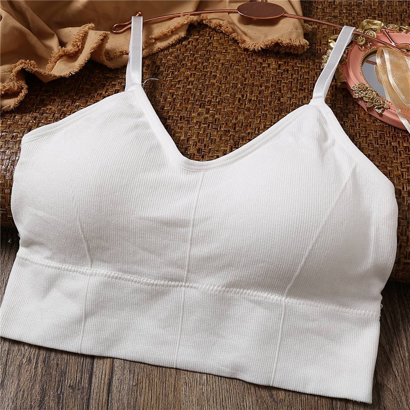 Women Tank Crop Top Seamless Underwear Female Crop Tops Sexy Lingerie Intimates With Removable Padded Camisole Femme Fashion