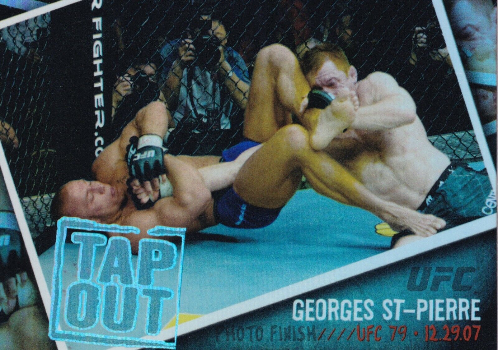 Georges St-Pierre 2009 Topps UFC Rnd 2 Photo Poster painting Finish Rookie Year Card #PF8 GSP RC