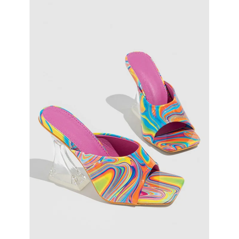 Yyvonne Of The Opposite Sex Thick And High Heel Sexy Bar Show Slippers Cool