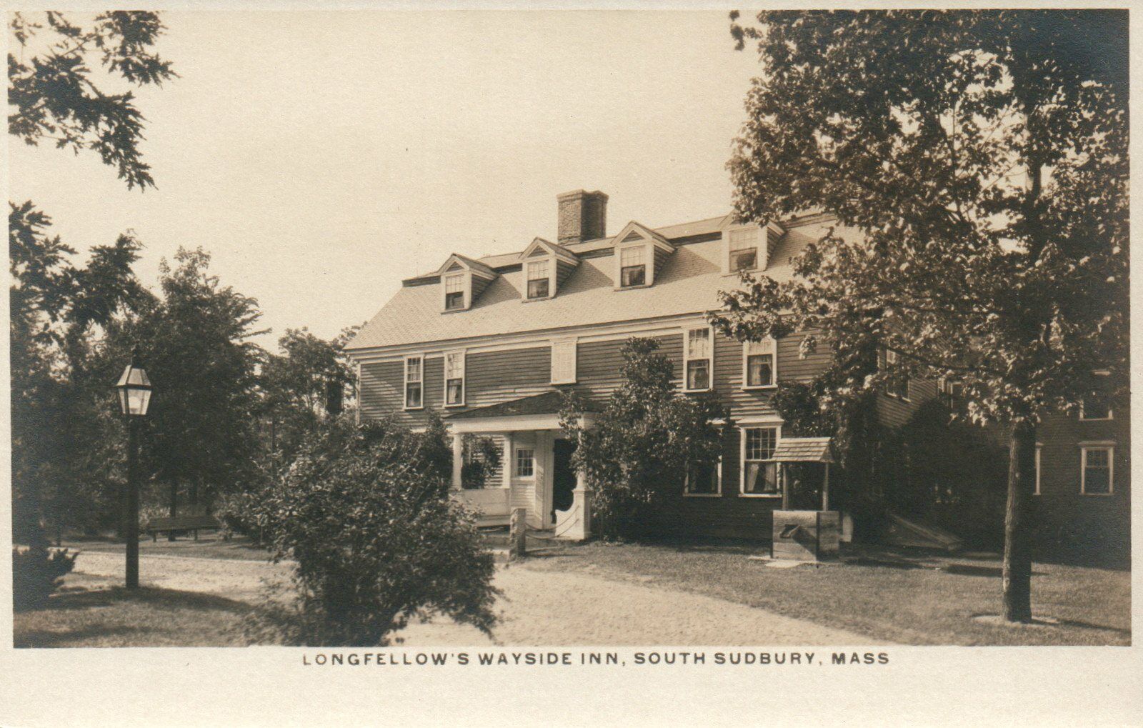 Longfellow's Wayside Inn South Sudbury Massachusetts Real Photo Poster painting RPPC Postcard