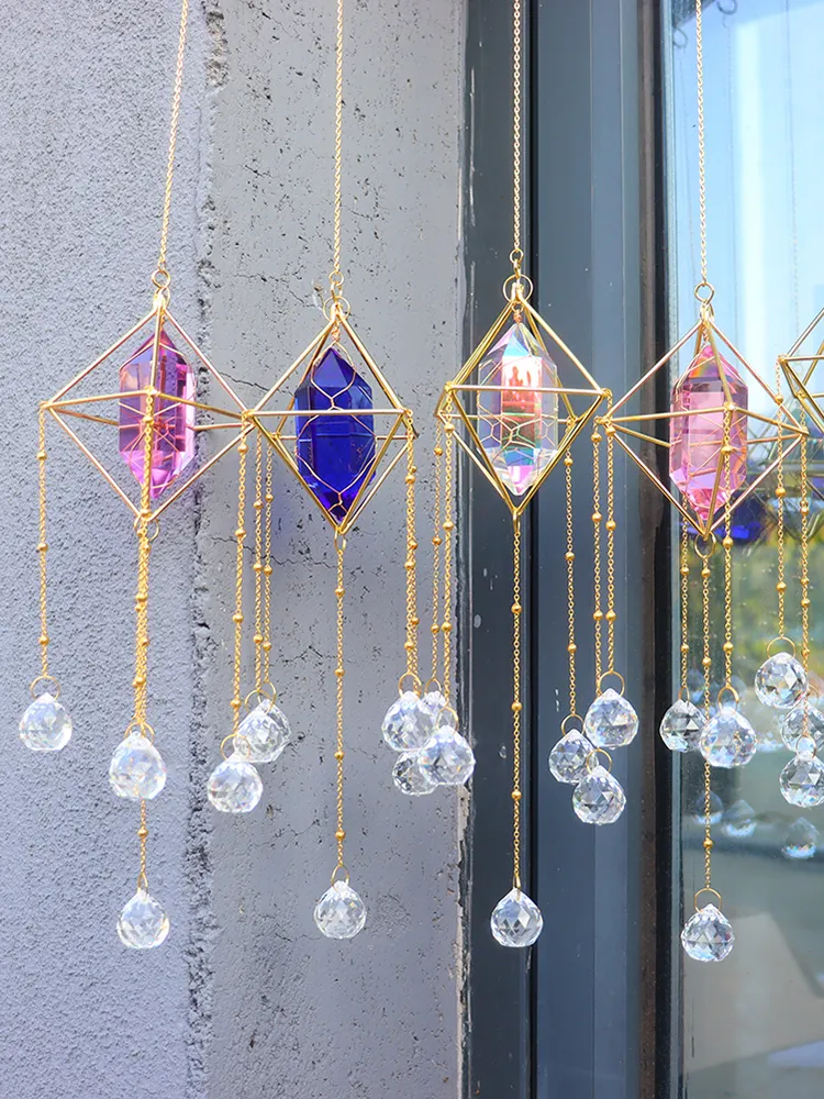 Crystal Wind Chimes Window Door Hanging Ornaments Room Garden Home Decor
