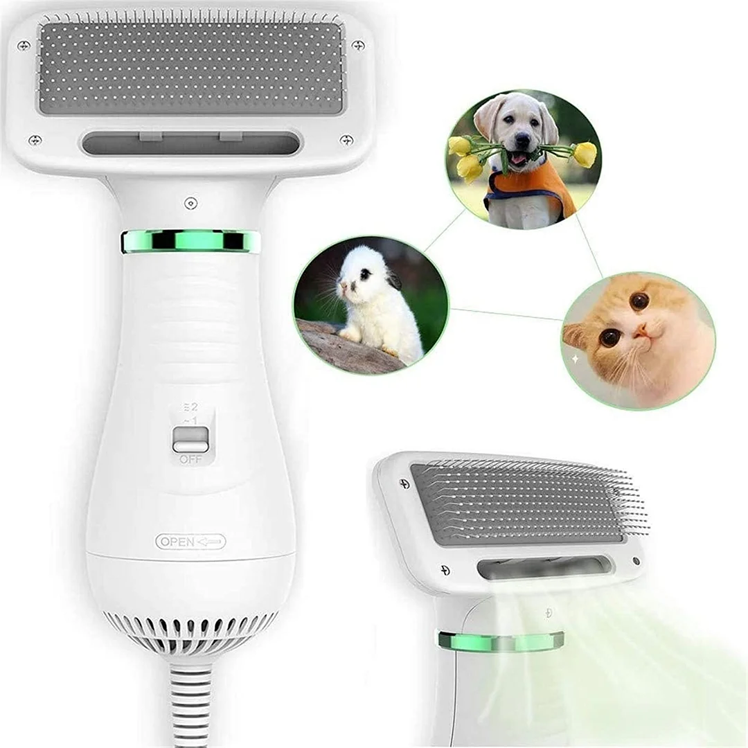 Pet Dryer, Pet Hair Dryer, 2 in 1 Portable Home Pet Care for Dogs and Cats.Pet Grooming Hair Dryer with Comb
