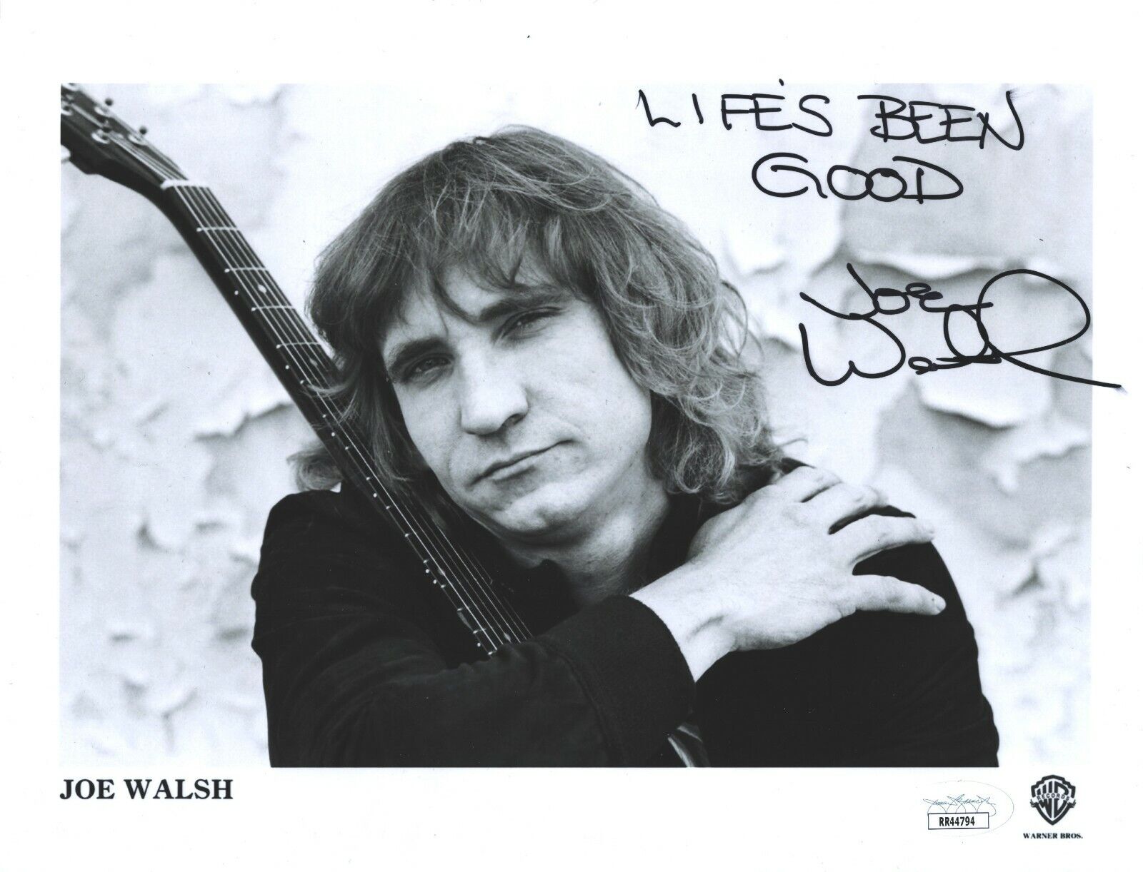 Joe Walsh of the Eagles REAL hand SIGNED Promo Photo Poster painting JSA COA Autographed