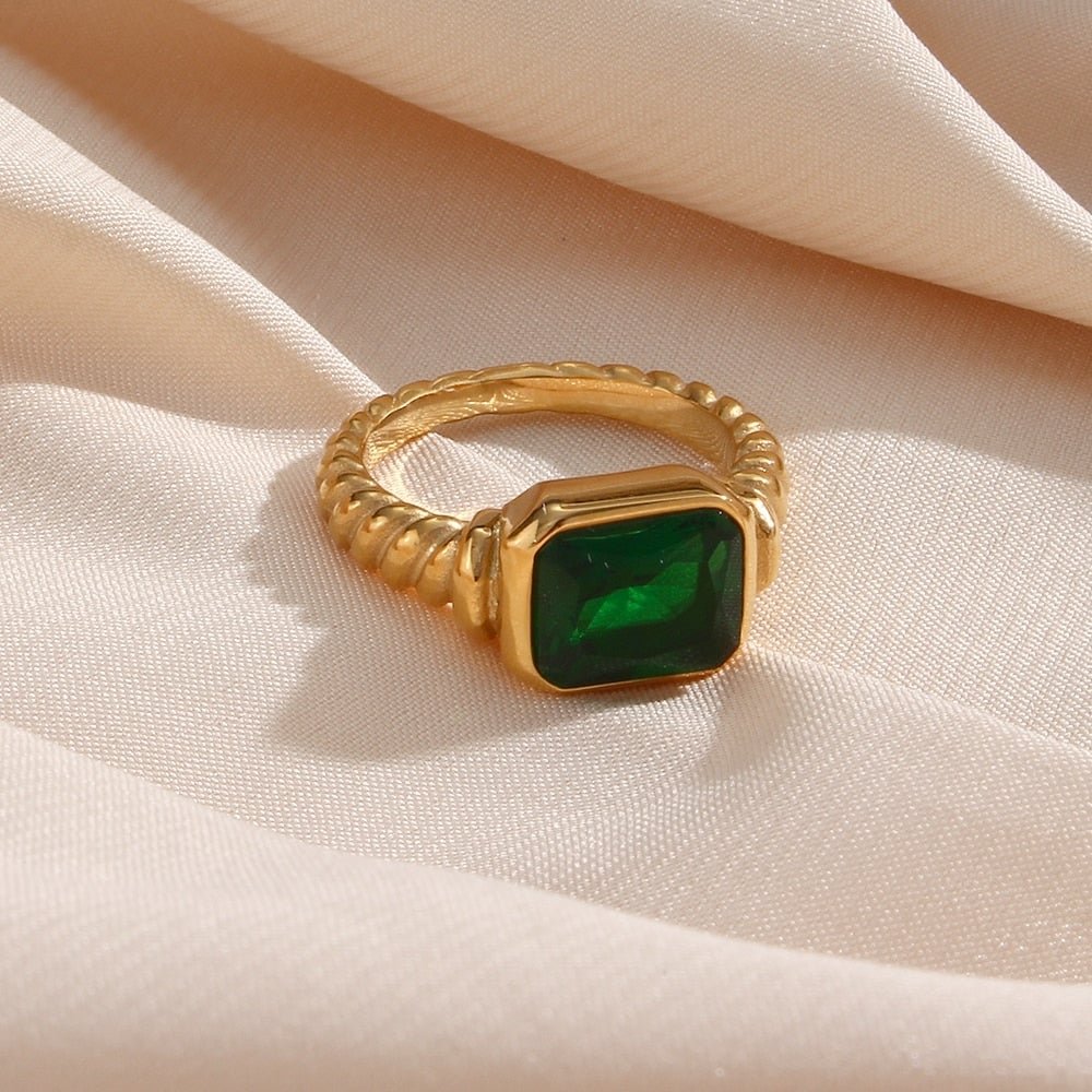 Aurora Crystal Gold Ring