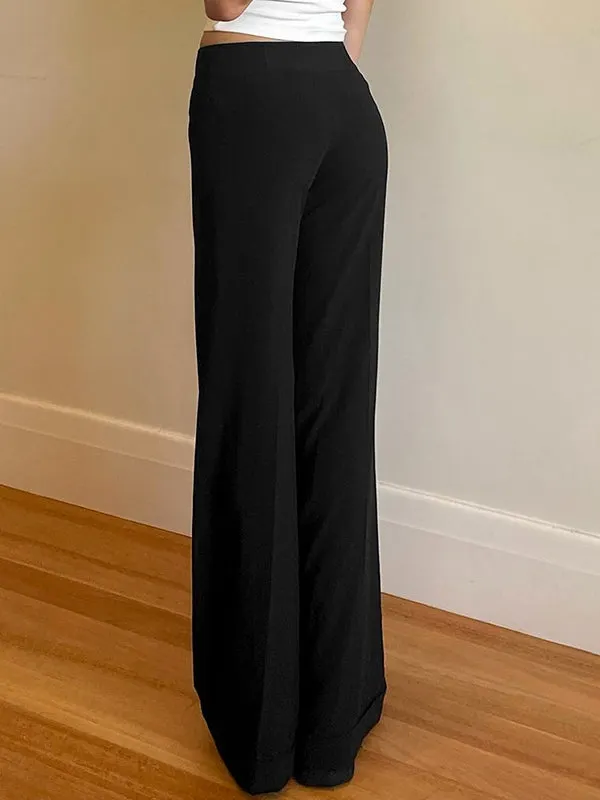 Brownm vintage high waist flared straight leg pants