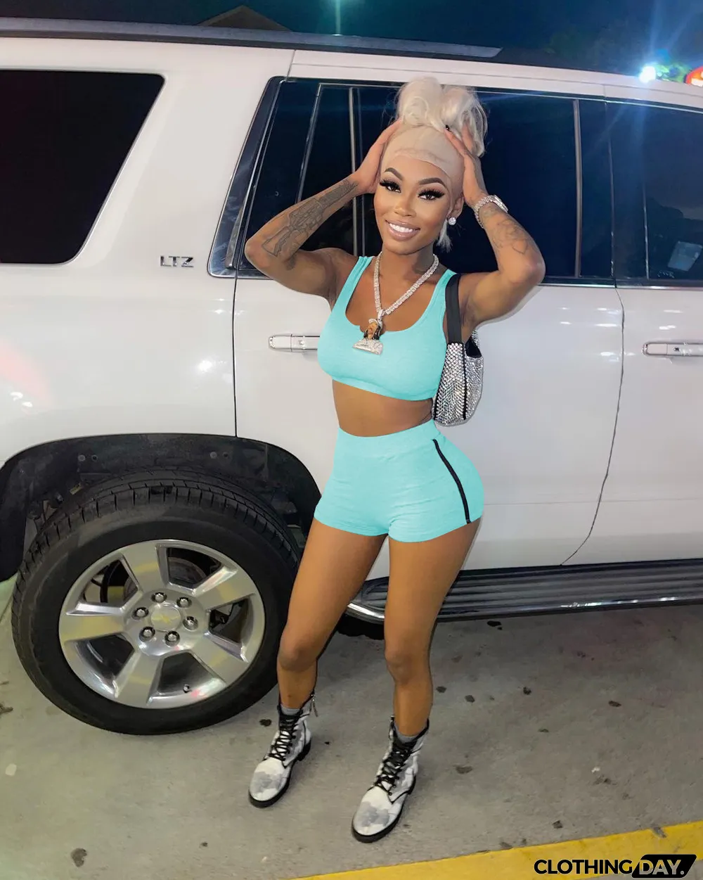 Sports Tank Top And Shorts Two Piece Sets