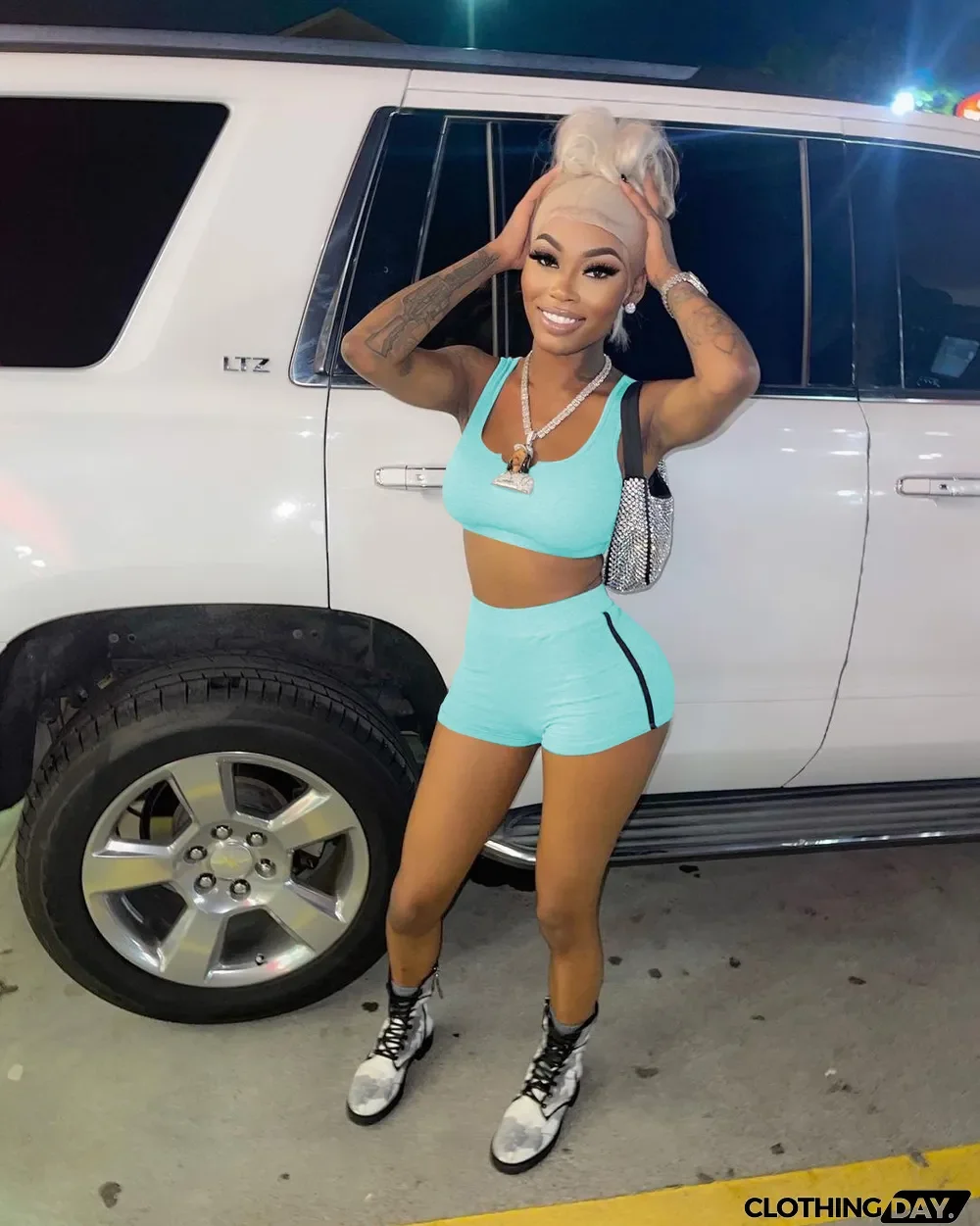 Sports Tank Top And Shorts Two Piece Sets