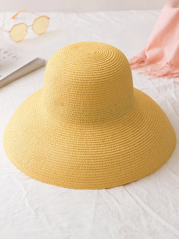 Leisure Long-Brim Sun-Protection Straw Hat