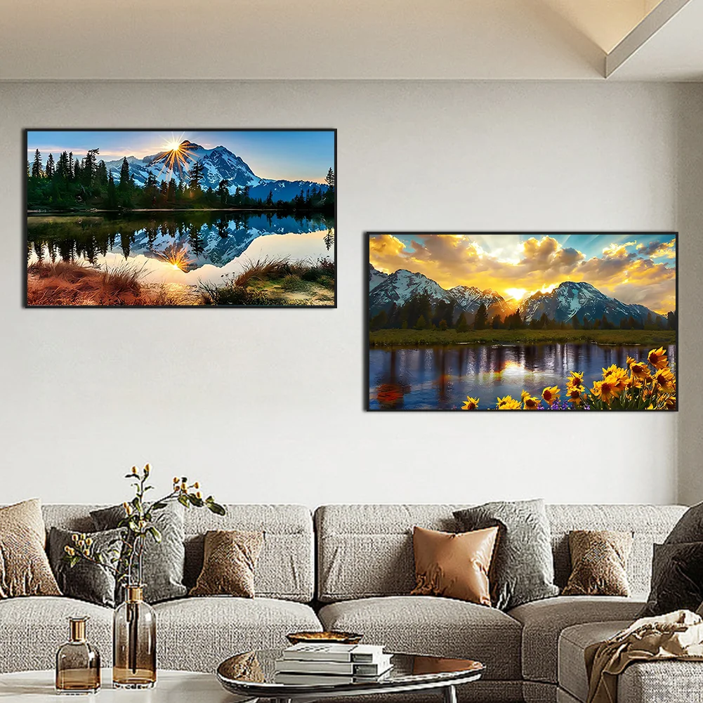 2pcs Diamond Painting - Full Round Drill - Landscape(Canvas|70*40cm)