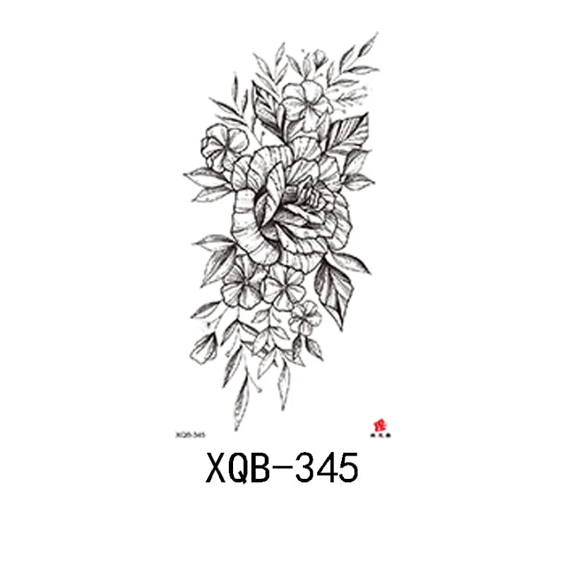 Small Full Arm Waterproof Tattoo Sticker Half Arm Arm Painted Flower Animal Arm Lasting European and American Tattoo Sticker