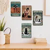 4PCS Girl and Cat - Vintage Metal Signs Set - 20*30cm/30*40cm