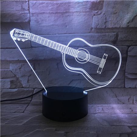 guitar 3d illusion lamp