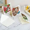 (US Local)6Pcs Coffee Afternoon Tea DIY Diamond Painting Card Diamond Drawing Card