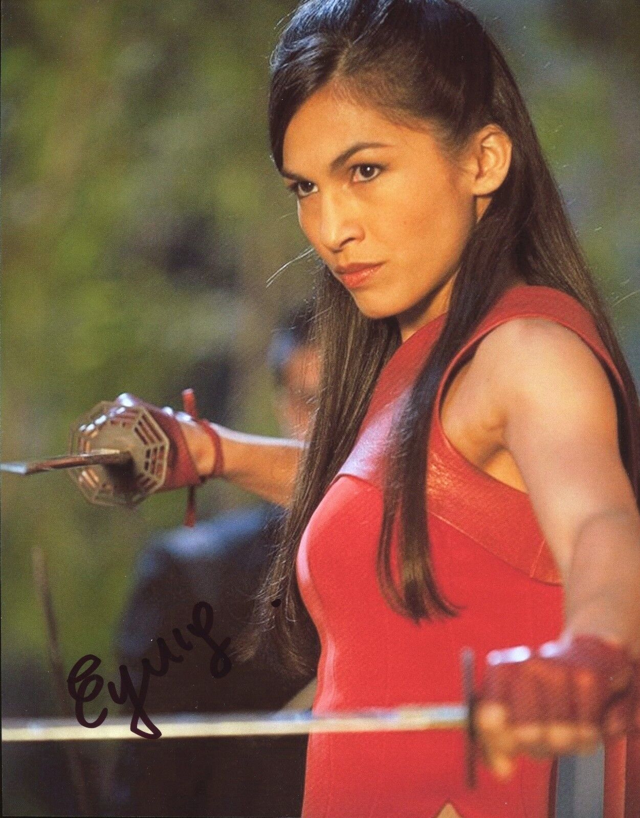 ELODIE YUNG Authentic Hand-Signed ~Elektra DAREDEVIL~ 8x10 Photo Poster painting