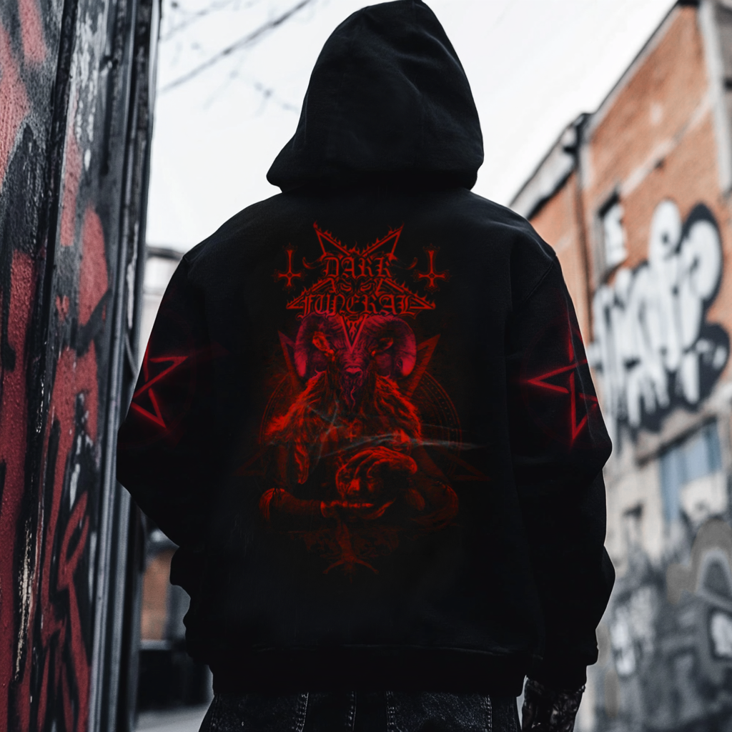 Satanic Devil Blood Goat Unisex Casual Sports Hoodie / Rvogue / Rvogue
