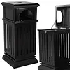 [US Local Warehouse] Commercial Trash Can with Removable Inner Bucket & Lid Side Opening Waste Bin for Garage Backyard