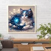 Flowers And Kittens-Full Round Diamond Painting 30*30CM