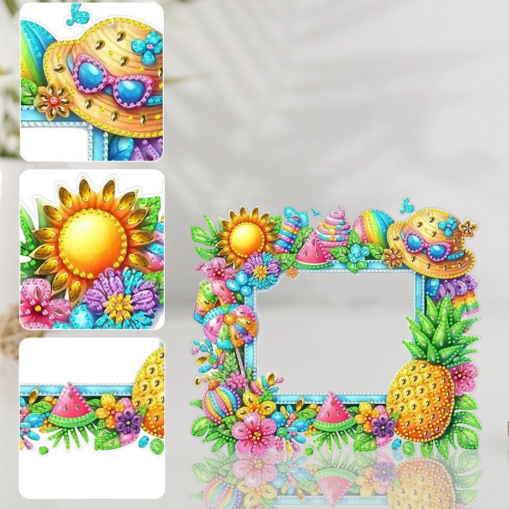 5D DIY Sunshine Vacation Special Shape Diamond Art Tabletop Decor for Home Decor