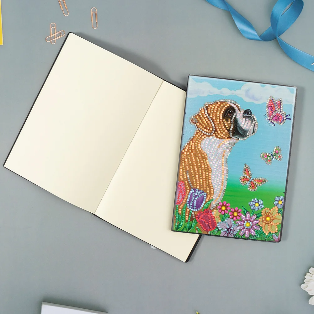 50 Pages A5 Dog Special Shape Drill Notebook 【No Strip】